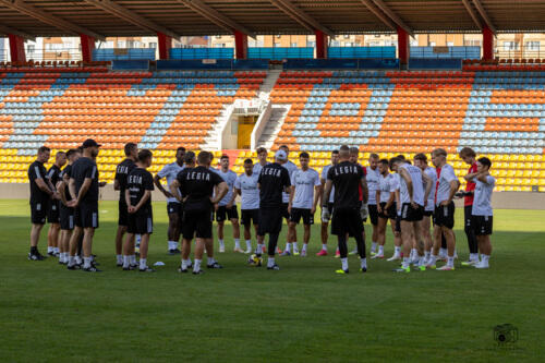 Trening przed meczem z FK Aktobe