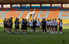 Trening przed meczem z FK Aktobe