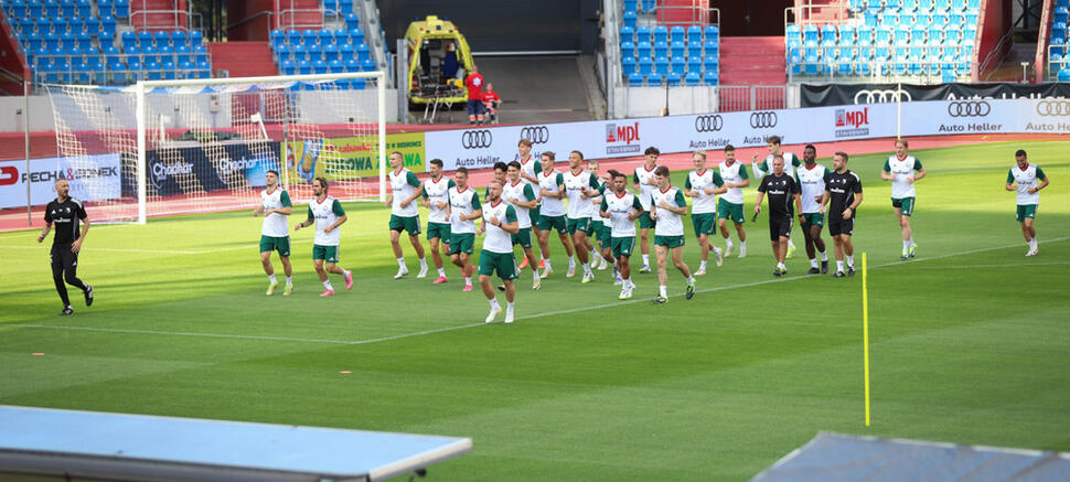 Trening przed meczem z Baník Ostrawa