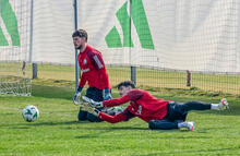 Trening przed meczem z Molde FK