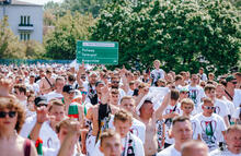 Przemarsz kibiców przed FInałem PP