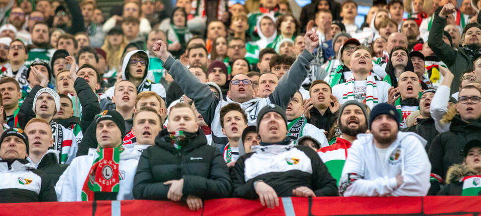 kibice Legii Legia Warszawa - Puszcza Niepołomice 1:1