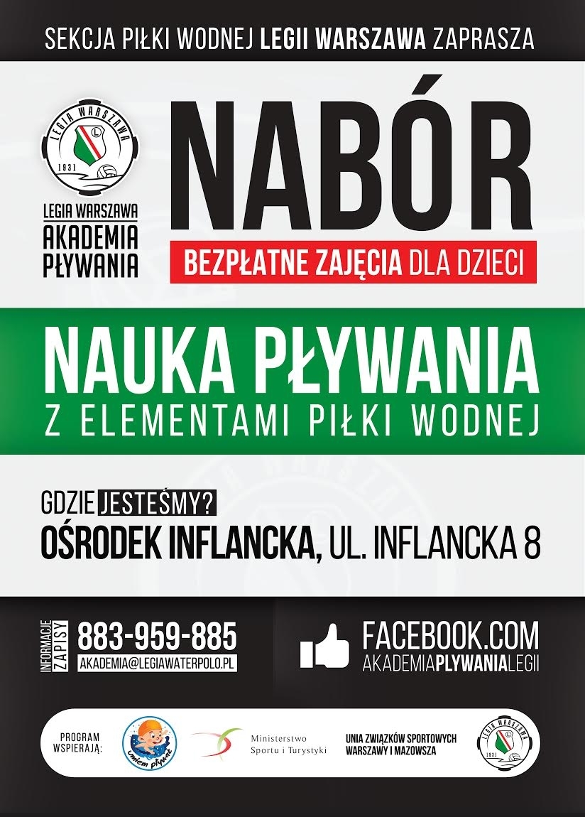 News: Akademia Pływania Legii Warszawa - nauka pływania