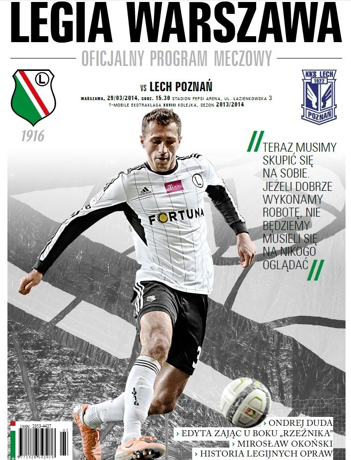 News: Program na mecz Legia - Lech