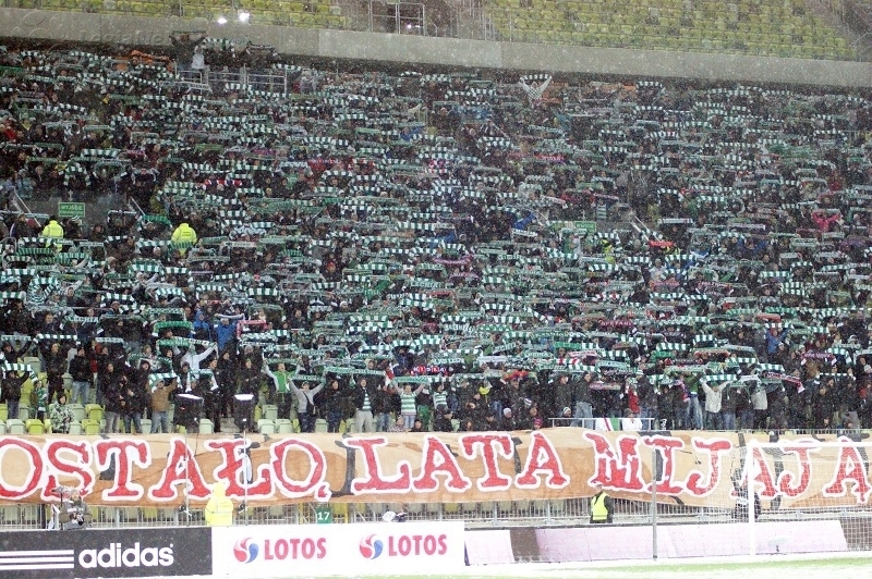 News: Lechia ukarana za mecz z Legią - trzy trybuny zamknięte