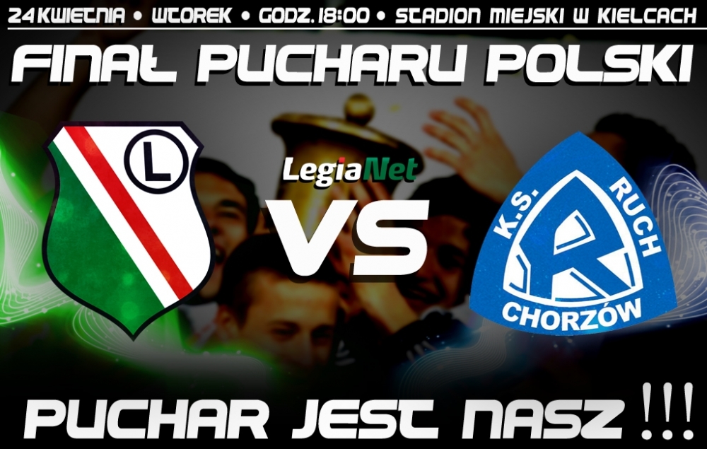 News: Legia Warszawa - Ruch Chorzów: Batalia o piętnasty Puchar Polski