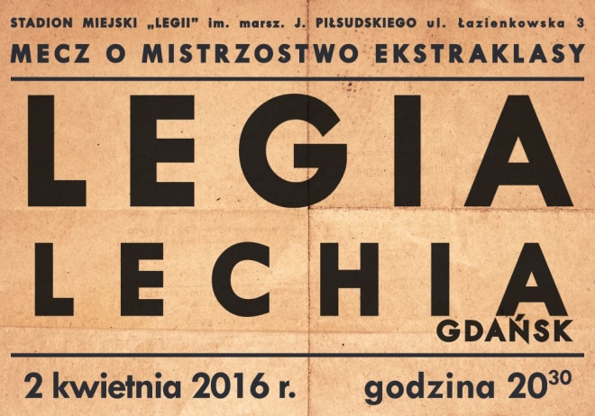 Plakaty i bilety na mecz z Lechią - ponad 25 tys. zajętych miejsc