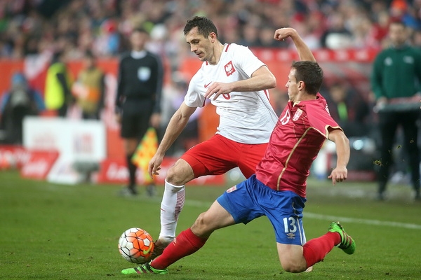 Polska - Serbia 1:0, występy Jodłowca, Borysiuka i Pazdana