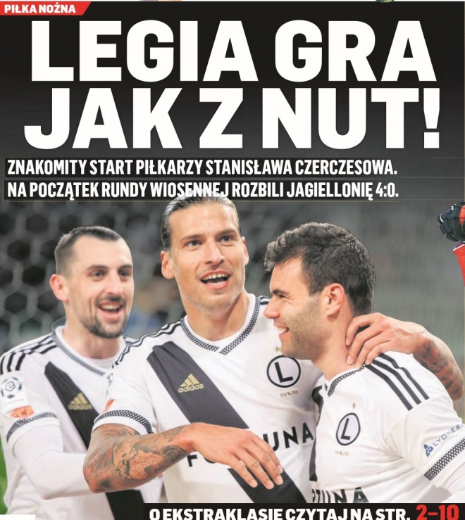 Przegląd prasy: Legia gra jak z nut