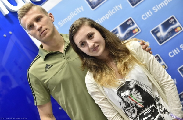 Spotkanie piłkarzy Legii z kibicami w Blue City
