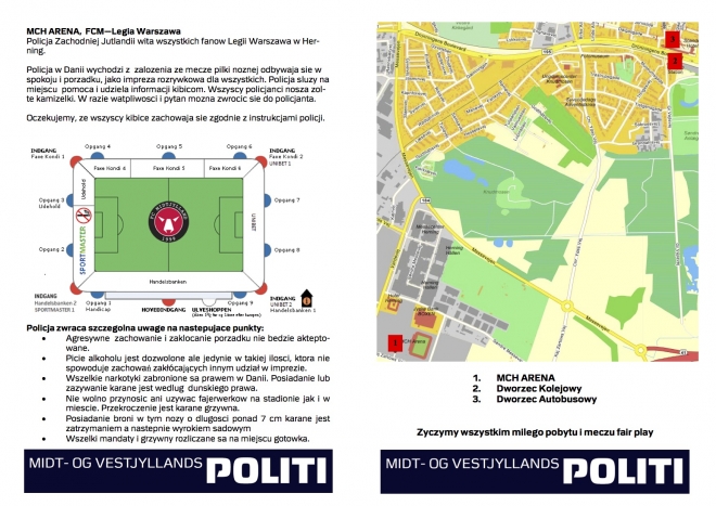 Informacje dla kibiców udających się na mecz do Danii