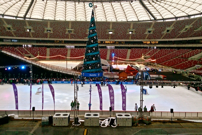 Hokeiści popularyzowali hokej na Stadionie Narodowym - WIDEO