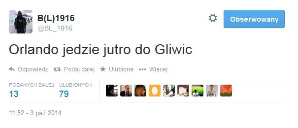 Bogusław Leśnodorski: Orlando Sa dojedzie do Gliwic