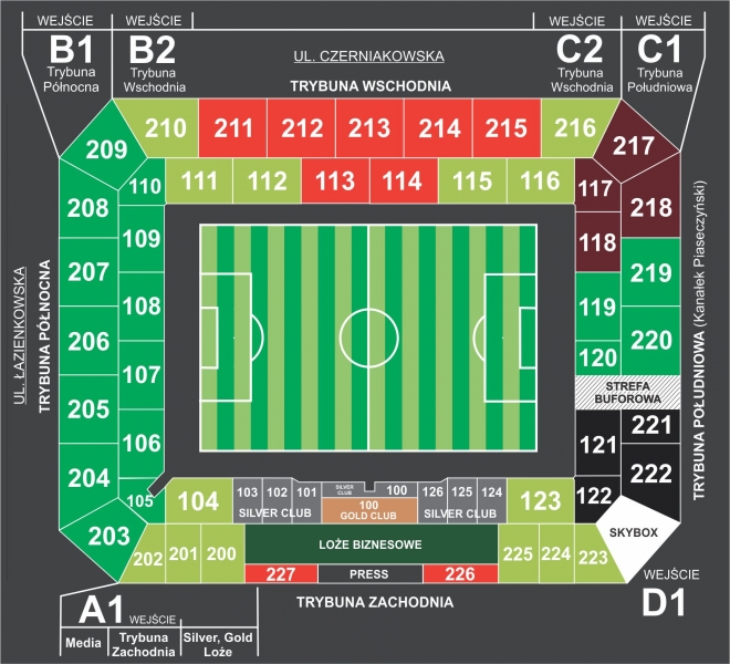 Nowy podział sektorów na stadionie