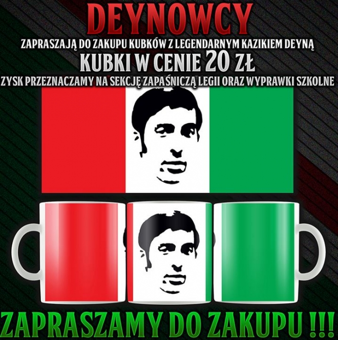 Kubki z podobizną Deyny - pomoc dla sekcji zapasów