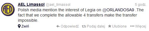 Orlando Sa nie zagra w Legii, na drodze stanęły przepisy (akt.)