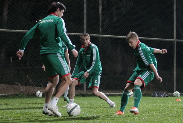 Pierwszy trening na boisku w Belek