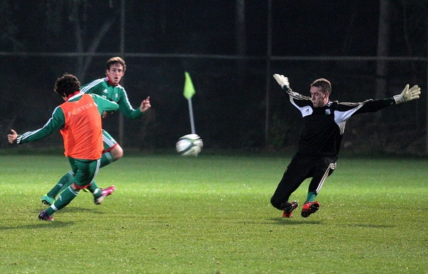 Pierwszy trening na boisku w Belek