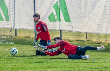 Trening przed meczem z Molde FK